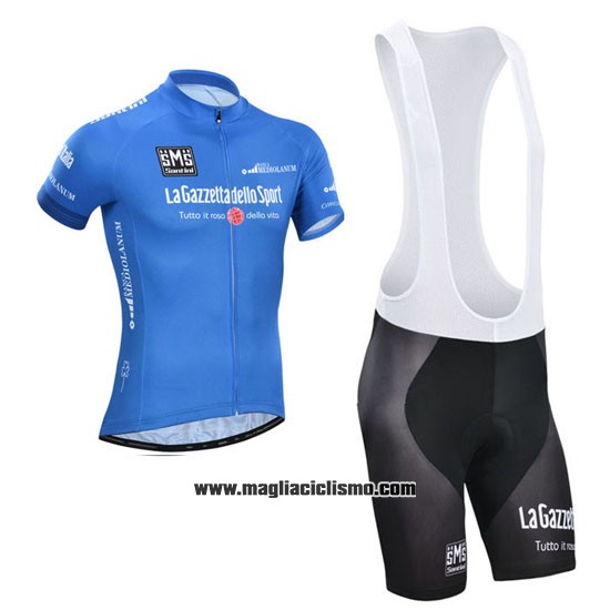2014 Abbigliamento Ciclismo Giro d'Italia Blu Manica Corta e Salopette